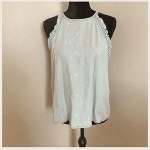 Women’s cactus ruffle halter style tank top